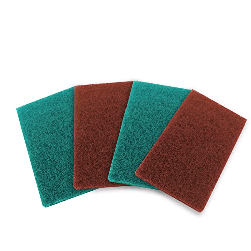 Heavy Duty Scour Pads, Non-Scratch Scrub Sponges, ULIFESTAR 5PCS Dish Scrubber Scouring Pads, Dual-Sided Reusable Household Scrub Pads for Dishes,Dish Cleaning Tool,Kitchen Scrubbers & Metal Grills - size: 150*100mm/5.9*3.94''180-240grits