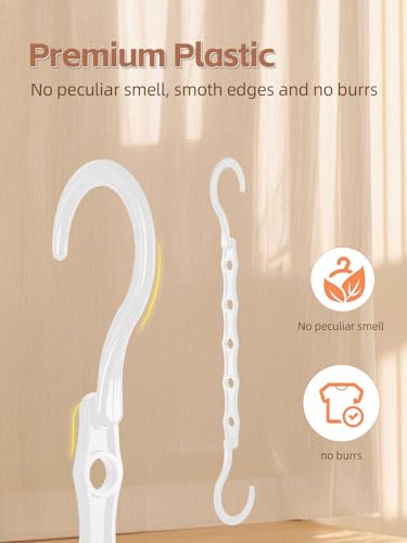 HOUSE DAY White Magic Space Saving Hangers, Premium Smart Hanger Organizer - color: White, size: 10 Pack