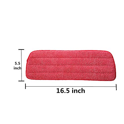 Microfiber Mop Replacement Pads for Wet/Dry Mop Floor Cleaning Pad Fit All Spray Mops (6 Pack)