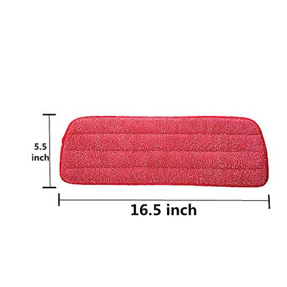 Microfiber Mop Replacement Pads for Wet/Dry Mop Floor Cleaning Pad Fit All Spray Mops (6 Pack)
