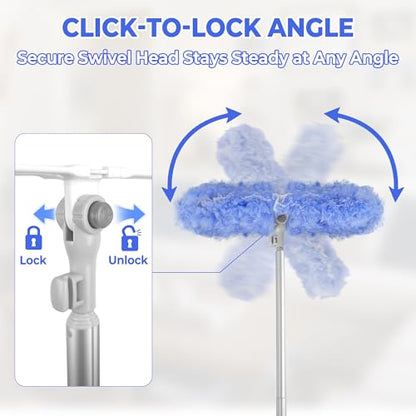 Duster Extended Handle & Long Duster, Compatible with Swiffer, 65.7"