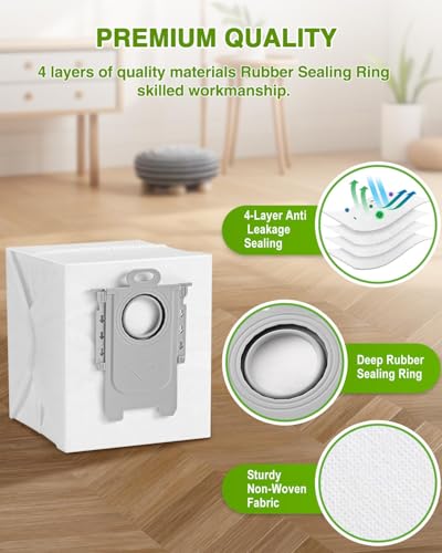 VBN 18 Packs Q10 Q7 Q5 Dust Bags for Roborock Q7 M5+, Q10 S5+/Q10 X5+ - size: 18 Pack