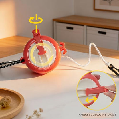Portable Travel Clothesline -26.24 ft Outdoor Retractable Clothesline with 10 Anti-Slip Clips for Camping,Hotel Trips, Cruises, Outdoor,Indoor Use
