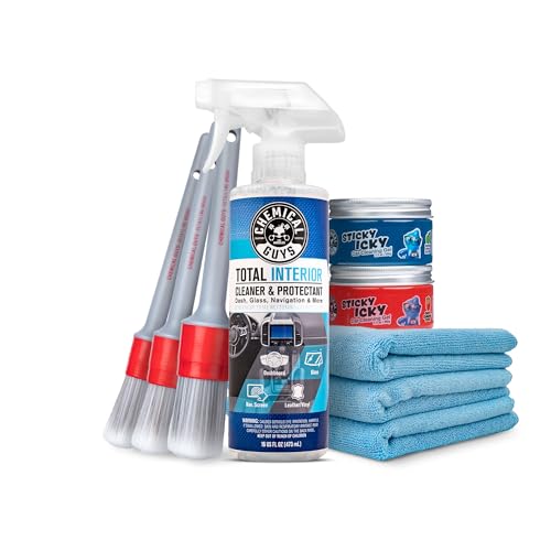 Chemical Guys, 9-Piece Interior Car Cleaning Kit, Cleaner, Gel, Brushes - style: KIT