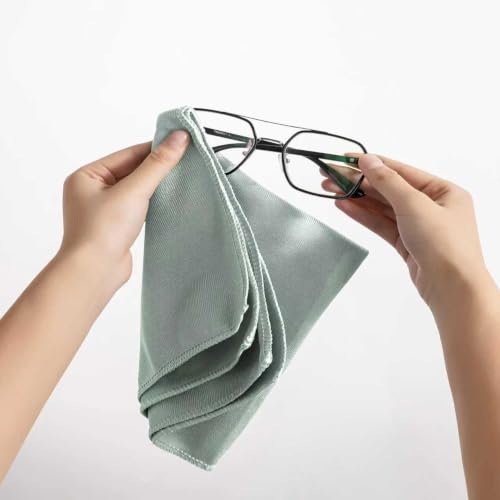 Microfiber Glass Cleaning Cloth 8 Pack, 16 Inch x 12 Inch, Lint Free Quickly Clean Window, Glasses, Windshields, Mirrors, and Stainless Steel, Green - color: Green1