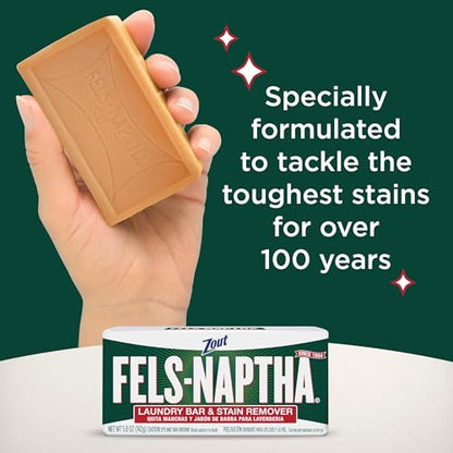 Fels Naptha Laundry Soap Bar & Stain Remover - Pack of 2 by Fels Naptha - size: 5 Ounce (Pack of 2)