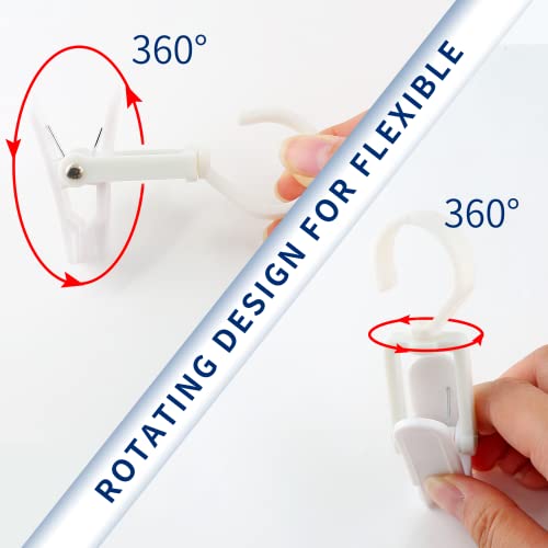 Jiozermi 10 PCS Laundry Hooks Clip, Plastic, White - color: White, size: 10