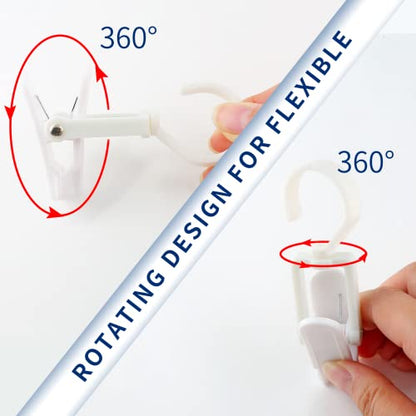 Jiozermi 10 PCS Laundry Hooks Clip, Plastic, White - color: White, size: 10