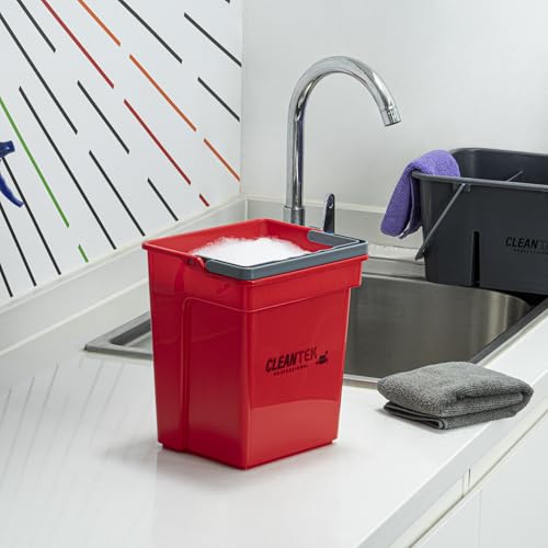 Restaurantware 4 qt Red Cleaning Bucket - color: Red, size: 4 Quarts