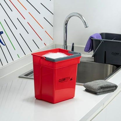 Restaurantware 4 qt Red Cleaning Bucket - color: Red, size: 4 Quarts