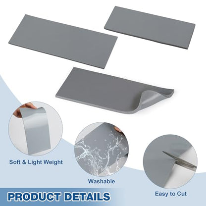 6PCS Silicone Heat Press Pad (1/8"x3.35"x7.87"+3/16"x3.35"x7.87"+3/16"x2.56"x6.5") Heat Press Cover Mat Heat Resistant to 536°F for Hat HTV Transfer Vinyl Ironing DIY Small Business Home Use - color: Grey-6PCS 3Size