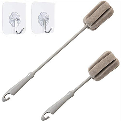 Brush Bottle 2 Pack 1 Long 1 Short Cleaning Brush 2pcs Traceless Hook