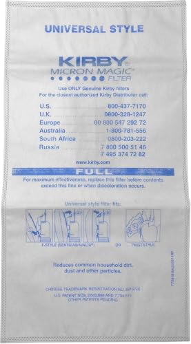 Kirby Allergen Reduction HEPA Filter Bags 6-Pack | Part #204811 | OEM Replacement for F-Style & Twist-Style Kirby Vacuums