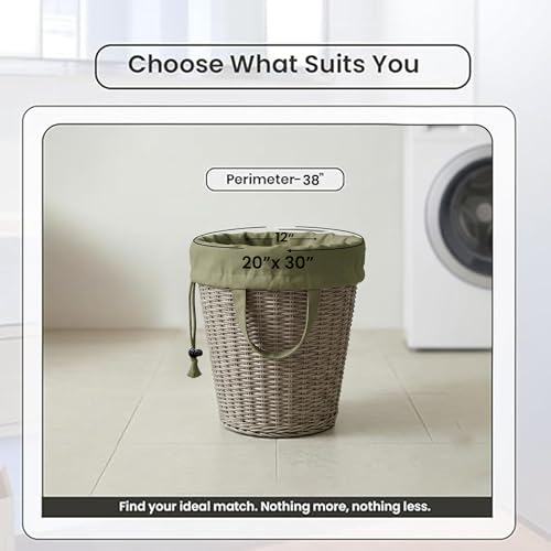 LFH Home Large Premium Cotton Rich Canvas Laundry Bag with Drawstring and Handles Heavy Duty, Multi-Use, and Washable for Home, Travel, College or Storage 20x30 (Pack of 4)-Military Green - color: Military Green, size: 20"x30" (Pack of 4)