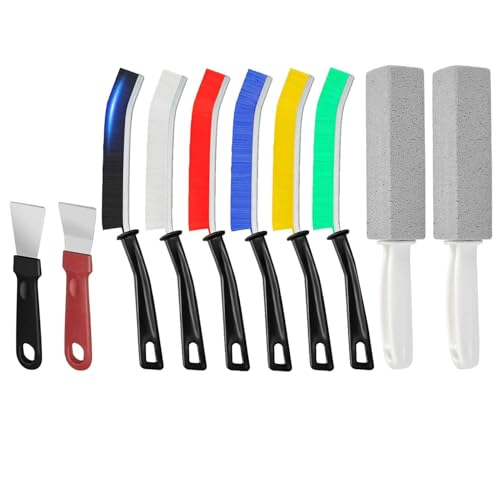 TuTuYa 10PCS Cleaning Brush Set, Multipurpose Household Cleaning Tool Kit - color: Type-v 10pcs Brush Set