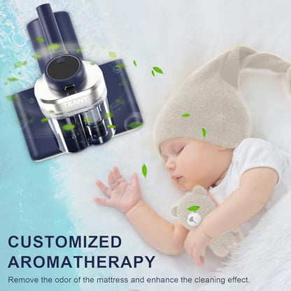 Teant Mattress Bed Vacuum Cleaner, 16 kPa Suction & 253.7nm UV-C, MV-Blue - color: Blue