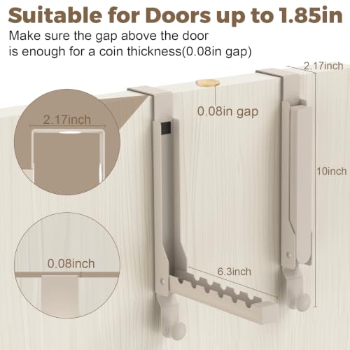 Over The Door Hanger & Drying Rack - color: Beige-2(M2)