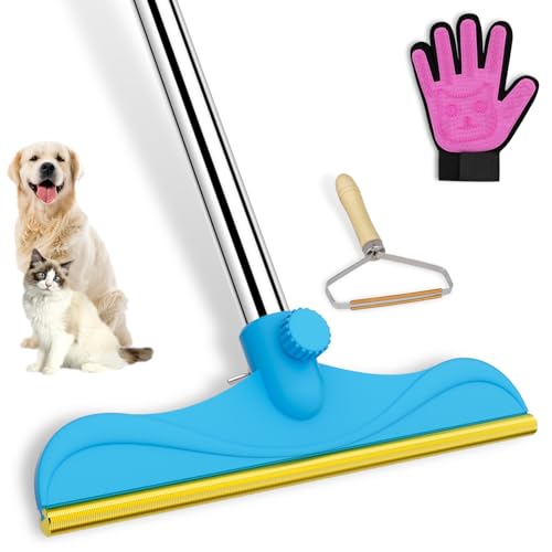 Carpet Rake for Pet Hair Removal Tool, 3 Pcs Dog Cat Hair Remover