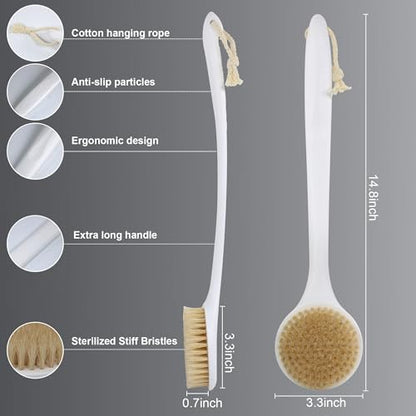 OWIIZI Long Handle Back Scrubber for Shower Bath Brush for Men Women