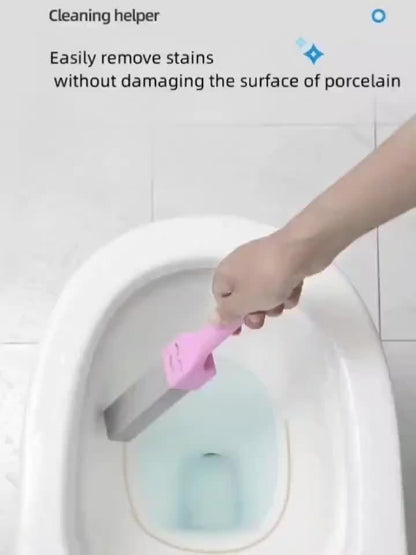 3Pcs Pumice Toilet Cleaning Brushes, Reusable Non-Electric Hard Water Stain Removers with Portable Plastic Handles for Bathroom & Pool