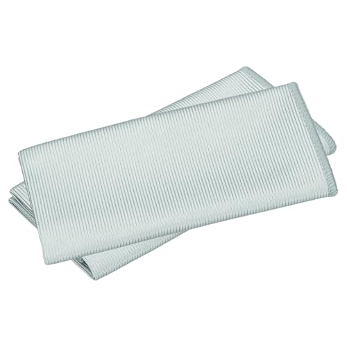 uxcell 2Pcs Glass Polishing Cloth, 11.8x11.8 Microfiber Cleaning Cloths Lint & Streak Free Quickly Drying Towels for Glassware, Cars, Glasses, Phone Screens, Sunglasses, Gray