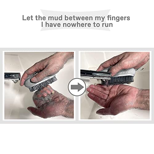VWMYQ Heavy Duty Fingernail Scrub Brush, Durable Stiff Bristles Hand and Nail Cleaning Brush for Men & Mechanics (Hand Wash Brush - Grey) - color: Gray
