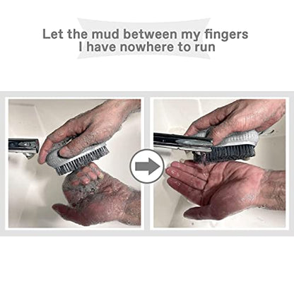 VWMYQ Heavy Duty Fingernail Scrub Brush, Durable Stiff Bristles Hand and Nail Cleaning Brush for Men & Mechanics (Hand Wash Brush - Grey) - color: Gray