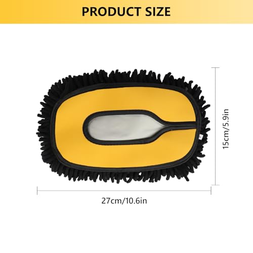 Car Wash Brush Replacement Head Cover, Soft Microfiber Car Wash Mop Head Suitable for 15° Curved Pole CarCleaning Mop (Only Head Cover)
