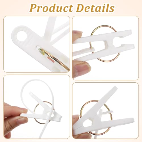 15 Pack Laundry Hooks with Rope, Clothes Pins & Hanging Clips, Baby Clothes