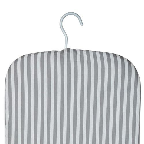 Honey-Can-Do Steel Tabletop Ironing Board with Folding Legs, Grey and White Stripe Cotton Cover, Compact Space-Saving Design, 30" L x 6" H - color: Gray, size: 29" L x 13" W