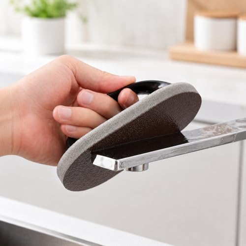Magic Diamond Sponge Scrubber, Handle Cleaning Sponge, Black - color: Black