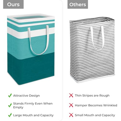 HomeHacks 2 Pack Large Laundry Baskets, Laundry Hampers Bags (Green 88Lx2) - color: Green, size: 88L