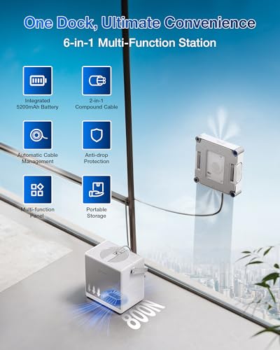 ECOVACS WINBOT W2S Omni Window Cleaning Robot, 6-in-1 Multifunction Station - size: W2S OMNI