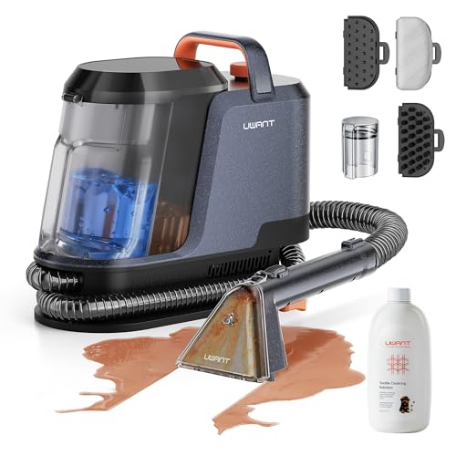 Uwant Carpet Cleaner Machine 18Kpa Portable Carpet Cleaner for Cars Couch, 2in1 Water Tank Upholstery Cleaner, Spot Cleaner with Cleaning Tools Set of 1 - color: Blue-Margaret
