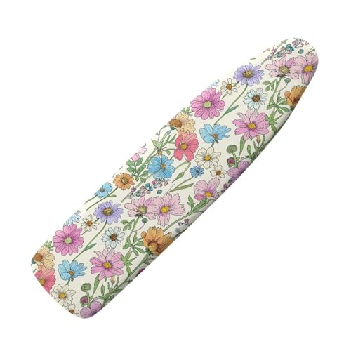 Colorful Floral Ironing Board Cover and Pad Standard Size 15x54 Padded Ironing Board Covers, Heat Reflective, Scorch and Stain Resistant - color: Floral Colorful