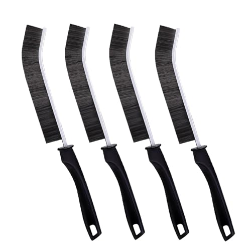 Gap Cleaning Brush, Ginsco Hard Bristle Brush for Cleaning Crevice Cleaning Tool Multifunctional Brushes for Household Use Small Cleaning Brush for Shutter Door Window Track Kitchen (4)
