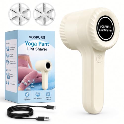 Fabric Shaver for Yoga Pants Leggings Activewear, Electric Lint Shaver, Clothes Pilling Remover for Clothing Yoga Leggings, Safe Shavers to Remove Pilling, Rechargeable Clothes Lint Fuzz Depiller