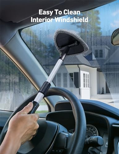 AstroAI 21" Extra-Long Windshield Cleaner Tool & Car Interior Detailing Kit - color: Gray, size: 21 in