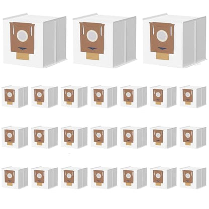 24 Pack Dust Bags Replacement for Ecovacs Deebot Ozmo T8, T8+, T8 AIVI, N8 Pro Plus, N8 Pro, DX93, DDX96 Robot Vacuum Cleaner with Self-Empty Station, 3.5L Large Capacity - size: 24pack