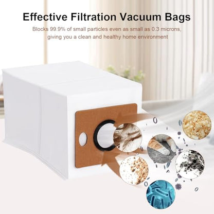 Replacement Dust Bags for ILIFE A12 Pro/ A30 Pro/ V9 Pro Self Emptying Robot Vacuum Cleaner, ILIFE Robot Vacuum Replacement Parts Robot Vacuum Bags Vacuum Dust Bag Accessories (12 Pack) - color: 12 Pack