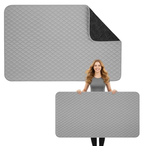 Tegeme 60 x 22 Inch Ironing Mat, Heat Resistant Foldable Iron Board Pad - size: 60 x 22 Inch