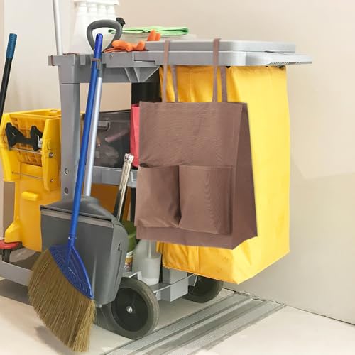 OUNONA Janitorial Cart Bag Replacement Cleaning Cart Bag for Trash Collection Housekeeping for Utility Carts Cloth Supply Organizer 17.71 X 15.74 X 7.87 in