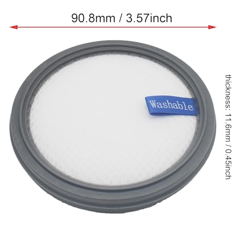 Washable Cordless Vacuum Cleaner Filter Replacement for W200 W300 W400 (2pcs) - color: Grey-2
