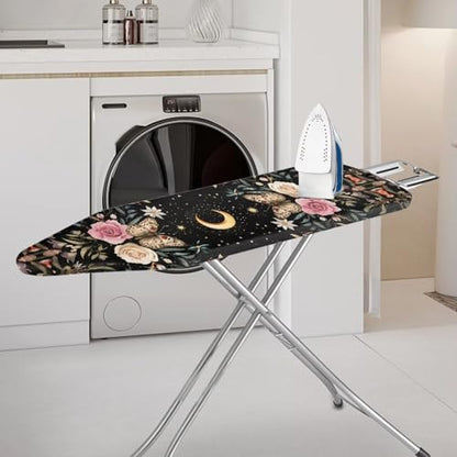 Butterfly Rose Ironing Board Cover Dust Covers Standard Ironing Board Full Size with Elastic Edge and Hook and Loop Fasteners Stain Resistant Cover for Ironing Board - color: Butterfly Rose