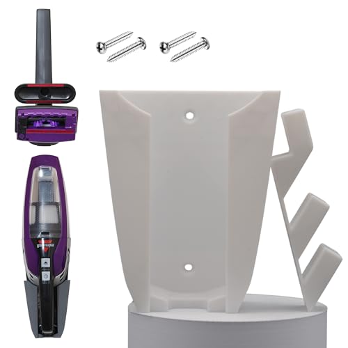 Wall Mount for Bissell Pet Hair Eraser + Bonus Accessory Holder – Fits 2390, 2390A, 2284W, 23903, Auto-Mate – 3D-Printed Vacuum Dock (White) - color: White