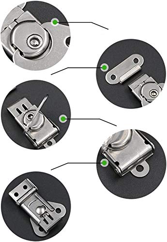Butterfly Latch - 304 Stainless Steel Spring Loaded Small Butterfly Twist Latch, Buckle Latch,for Suitcases,Wooden Box(2Pcs) - size: 2