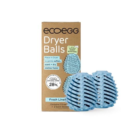Ecoegg Dryer Balls for Clothes Dryer, Fresh Linen Scent, Set of 2