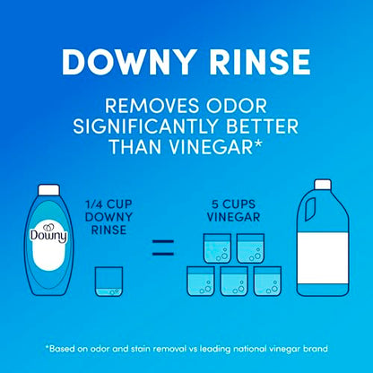 Downy RINSE & REFRESH Laundry Odor Remover and Fabric Softener, Fresh Lavender, 48 fl oz, Safe on ALL Fabrics, Gentle on Skin, HE Compatible - size: 48 Fl Oz (Pack of 1)