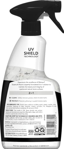 Weiman Quartz Countertop Cleaner and Polish (4 Pack w/Micro Towel) Clean and Shine Your Quartz Countertops Islands and Stone Surfaces with Ultra Violet Protection - size: 16 Fl Oz (Pack of 4)