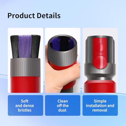 Soft Bristle Dust Brush Compatible with Dyson V7 V8 V10 V11 V15 Cleaner